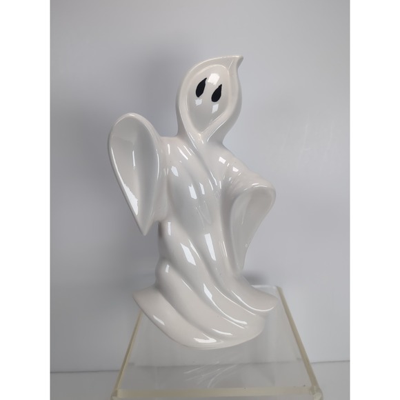 Other - Ghost Figurine, Vintage! Retro Halloween Decorations White Ceramic Spooky Season